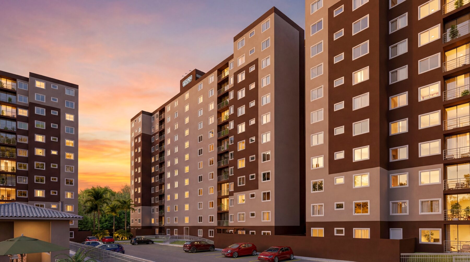 Fachada do Residencial Varandas Reserva em Valparaíso de Goiás